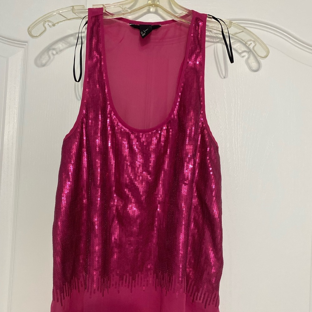 Pink Sequin Women's Top